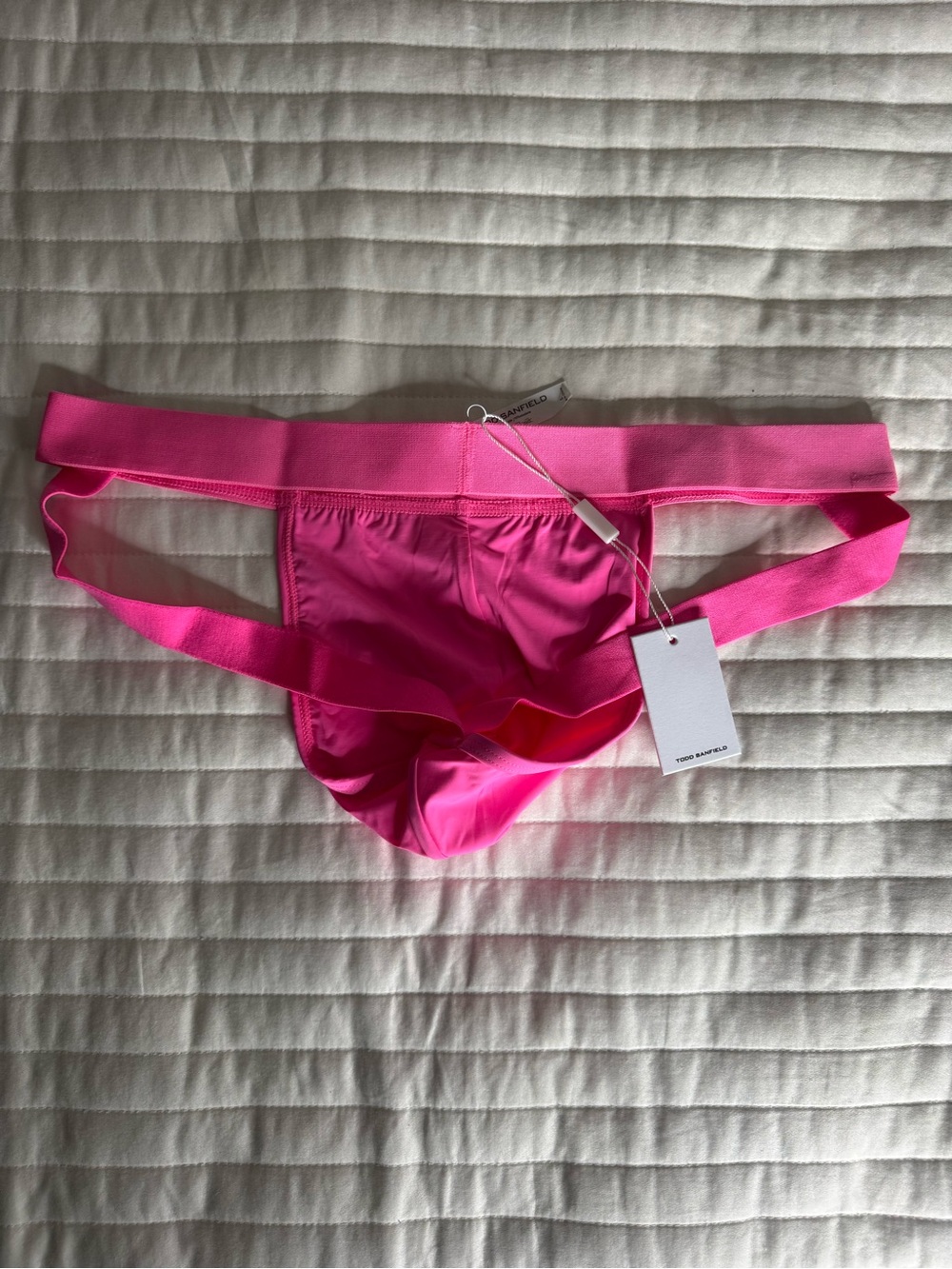 TODD SANFIELD Men's Hot Pink Jock Briefs - Picture 2 of 4